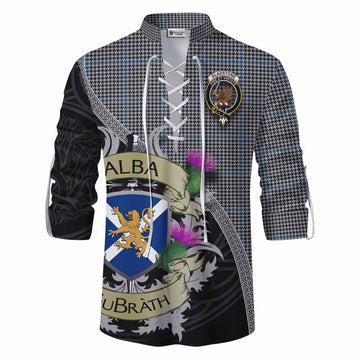 Gladstone (Gladstanes) Tartan Family Crest Ghillie Kilt Shirt Lion Rampant Royal Thistle Shield Celtic Inspired Men - Tartan Vibes Clothing