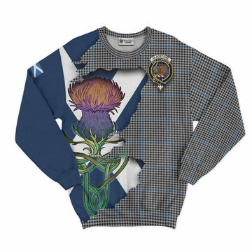 Gladstone (Gladstanes) Tartan Family Crest Sweatshirt Scottish Thistle Celtic Inspired Unisex - Tartan Vibes Clothing