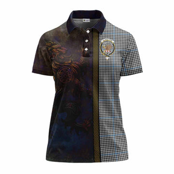 Gladstone (Gladstanes) Tartan Family Crest Women's Polo Shirt Alba Gu Brath Be Brave Lion Ancient Style Women - Tartan Vibes Clothing