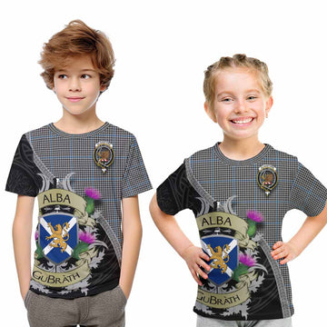 Gladstone (Gladstanes) Tartan Family Crest Kid T-Shirt Lion Rampant Royal Thistle Shield Celtic Inspired Youth XL Size14 - Tartan Vibes Clothing