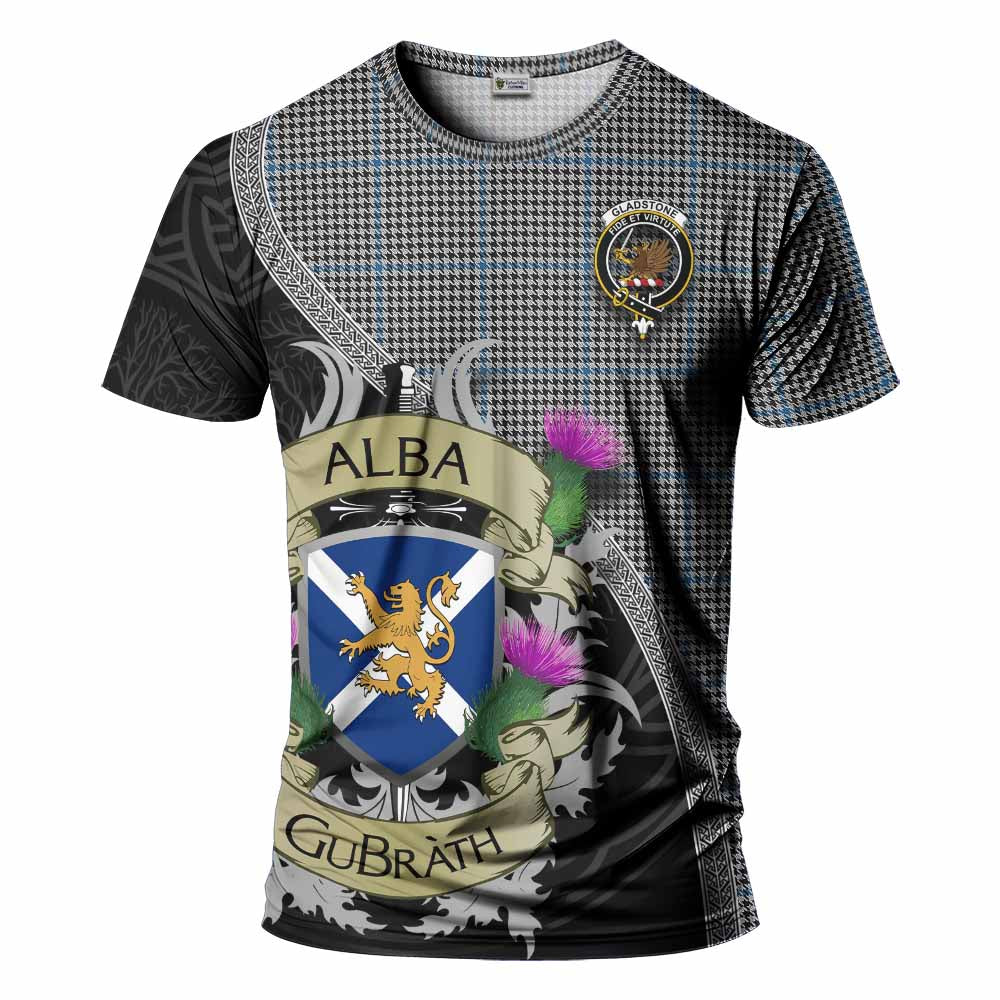 Gladstone (Gladstanes) Tartan Family Crest T-Shirt Lion Rampant Royal Thistle Shield Celtic Inspired Kid's Shirt - Tartan Vibes Clothing