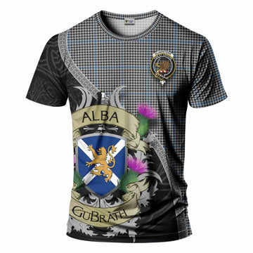 Gladstone (Gladstanes) Tartan Family Crest T-Shirt Lion Rampant Royal Thistle Shield Celtic Inspired