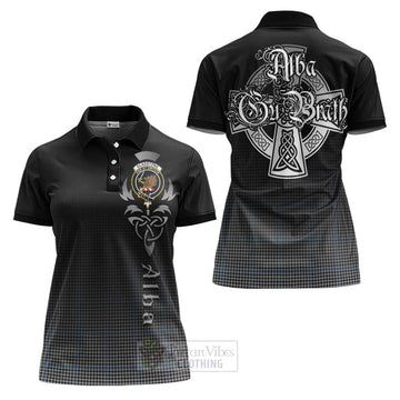 Gladstone (Gladstanes) Tartan Women's Polo Shirt Featuring Alba Gu Brath Family Crest Celtic Inspired Women - Tartan Vibes Clothing