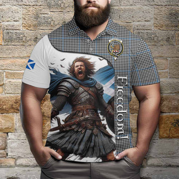 Tartan Vibes Clothing Gladstone (Gladstanes) Crest Tartan Polo Shirt Inspired by the Freedom of Scottish Warrior