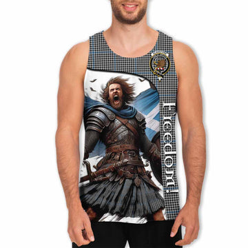 Tartan Vibes Clothing Gladstone (Gladstanes) Crest Tartan Men's Tank Top Inspired by the Freedom of Scottish Warrior