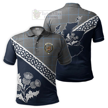 Gladstone (Gladstanes) Tartan Polo Shirt Featuring Thistle and Scotland Map Kid - Tartanvibesclothing Store