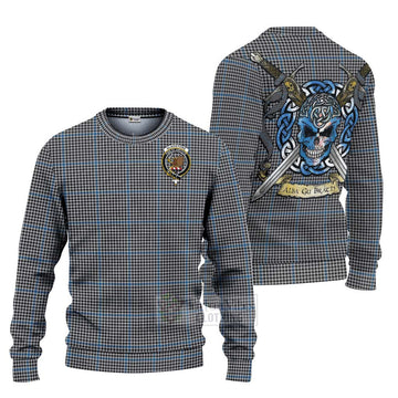 Gladstone (Gladstanes) Tartan Ugly Sweater with Family Crest Celtic Skull Style Unisex - Tartan Vibes Clothing