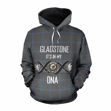 Gladstone (Gladstanes) Tartan Cotton Hoodie with Family Crest DNA In Me Style Pullover Hoodie XS - Tartan Vibes Clothing