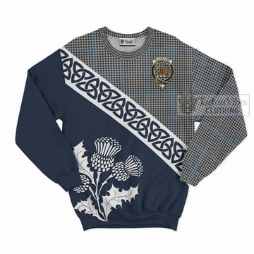 Gladstone (Gladstanes) Tartan Sweatshirt Featuring Thistle and Scotland Map Unisex - Tartan Vibes Clothing