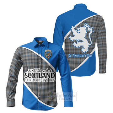 Gladstone (Gladstanes) Family Crest Tartan Long Sleeve Button Shirt Celebrate Saint Andrew's Day in Style Men's Shirt S - Tartan Vibes Clothing