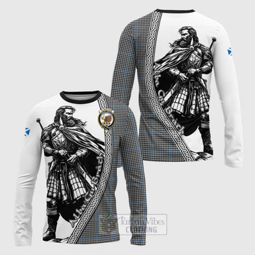 Gladstone (Gladstanes) Tartan Clan Crest Long Sleeve T-Shirt with Highlander Warrior Celtic Style Unisex - Tartan Vibes Clothing