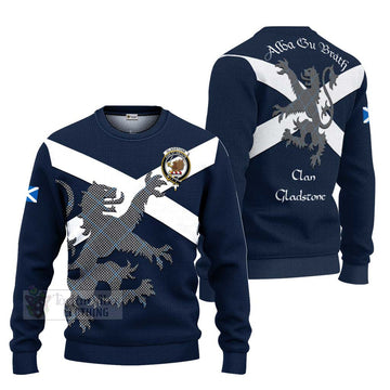 Gladstone (Gladstanes) Tartan Lion Rampant Ugly Sweater Proudly Display Your Heritage with Alba Gu Brath and Clan Name Unisex - Tartan Vibes Clothing