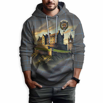 Gladstone (Gladstanes) Tartan Family Crest Hoodie with Scottish Ancient Castle Style Pullover Hoodie - Tartan Vibes Clothing