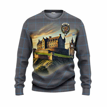 Gladstone (Gladstanes) Tartan Family Crest Knitted Sweater with Scottish Ancient Castle Style Unisex - Tartan Vibes Clothing