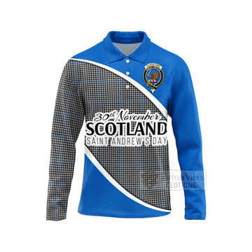 Gladstone (Gladstanes) Family Crest Tartan Long Sleeve Polo Shirt Celebrate Saint Andrew's Day in Style Unisex - Tartan Vibes Clothing