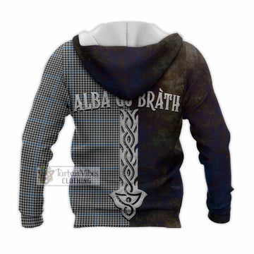 Gladstone (Gladstanes) Tartan Family Crest Knitted Hoodie Alba Gu Brath Be Brave Lion Ancient Style - Tartan Vibes Clothing