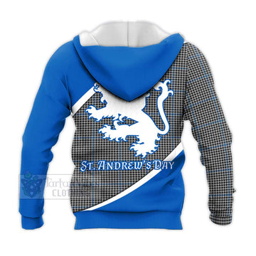 Gladstone (Gladstanes) Family Crest Tartan Knitted Hoodie Celebrate Saint Andrew's Day in Style - Tartan Vibes Clothing