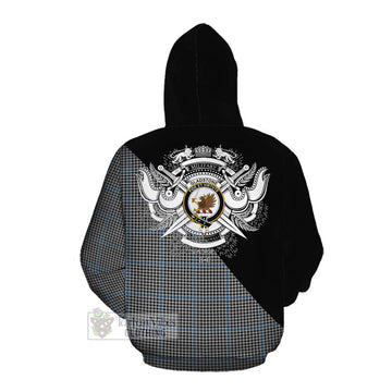 Gladstone (Gladstanes) Tartan Cotton Hoodie with Family Crest and Military Logo Style Pullover Hoodie - Tartan Vibes Clothing