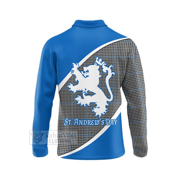 Gladstone (Gladstanes) Family Crest Tartan Long Sleeve Polo Shirt Celebrate Saint Andrew's Day in Style - Tartan Vibes Clothing