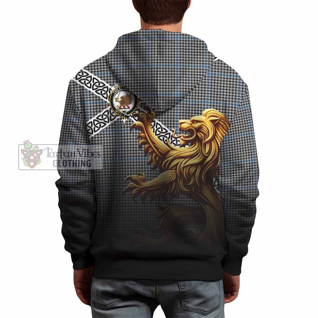 Gladstone (Gladstanes) Crest Tartan Hoodie with Golden Lion Emblem Celtic Style - Tartan Vibes Clothing