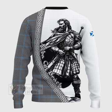 Gladstone (Gladstanes) Tartan Clan Crest Knitted Sweater with Highlander Warrior Celtic Style - Tartan Vibes Clothing