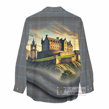 Gladstone (Gladstanes) Tartan Family Crest Women's Casual Shirt with Scottish Ancient Castle Style - Tartan Vibes Clothing