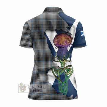 Gladstone (Gladstanes) Tartan Family Crest Women's Polo Shirt Scottish Thistle Celtic Inspired - Tartan Vibes Clothing