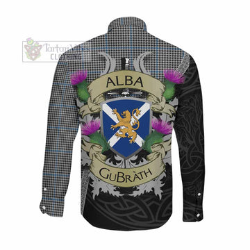 Gladstone (Gladstanes) Tartan Family Crest Long Sleeve Button Shirt Lion Rampant Royal Thistle Shield Celtic Inspired Men's Shirt - Tartan Vibes Clothing
