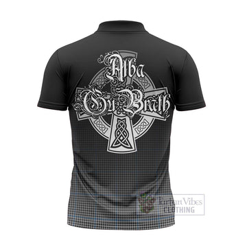 Gladstone (Gladstanes) Tartan Zipper Polo Shirt Featuring Alba Gu Brath Family Crest Celtic Inspired - Tartan Vibes Clothing