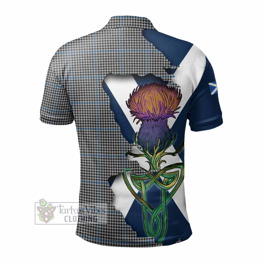 Gladstone (Gladstanes) Tartan Family Crest Polo Shirt Scottish Thistle Celtic Inspired - Tartan Vibes Clothing