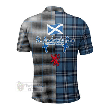 Gladstone (Gladstanes) Tartan Polo Shirt Happy St. Andrew's Day Half Tartan Style - Tartan Vibes Clothing