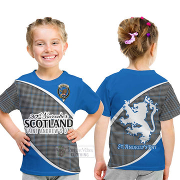 Gladstone (Gladstanes) Family Crest Tartan Kid T-Shirt Celebrate Saint Andrew's Day in Style - Tartan Vibes Clothing