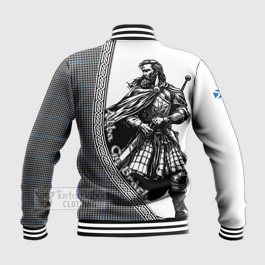 Gladstone (Gladstanes) Tartan Clan Crest Baseball Jacket with Highlander Warrior Celtic Style - Tartan Vibes Clothing