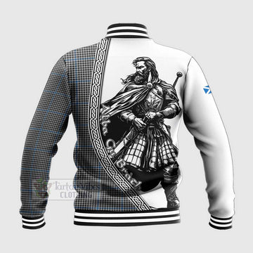 Gladstone (Gladstanes) Tartan Clan Crest Baseball Jacket with Highlander Warrior Celtic Style - Tartan Vibes Clothing