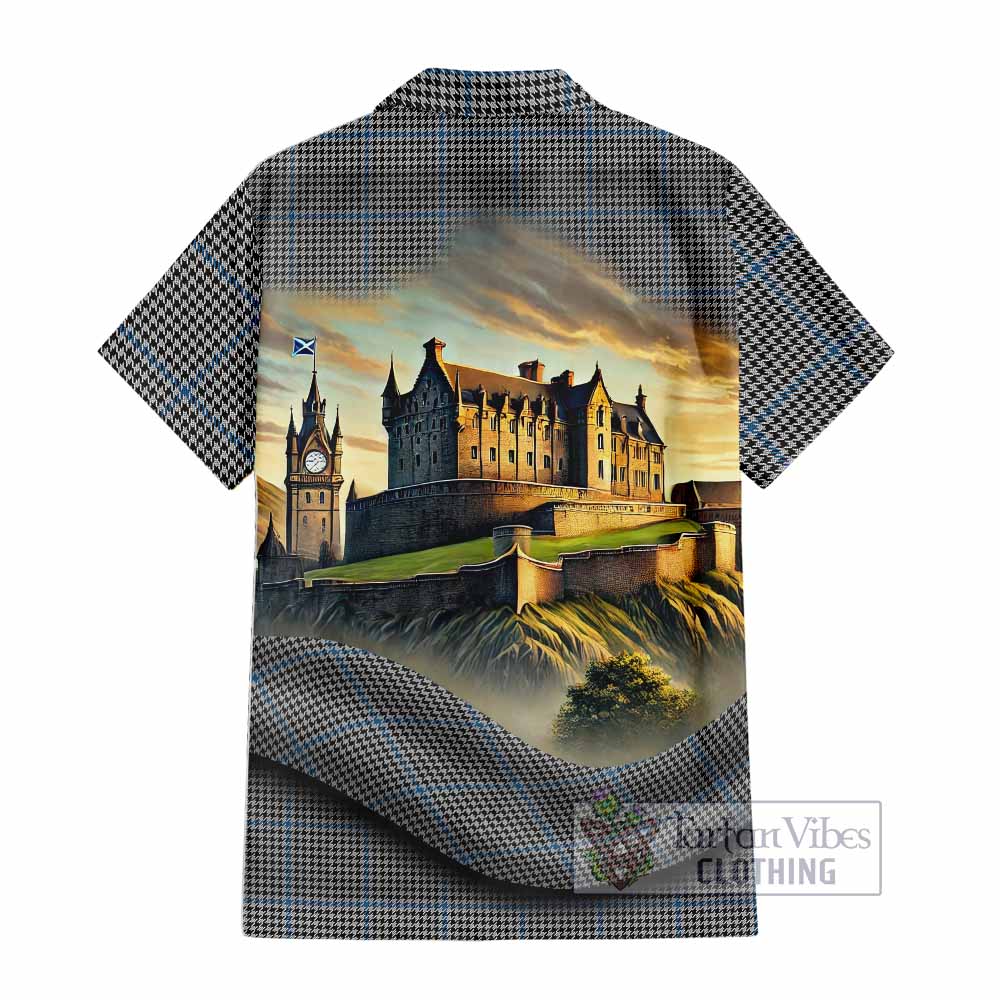 Gladstone (Gladstanes) Tartan Family Crest Hawaiian Shirt with Scottish Ancient Castle Style - Tartan Vibes Clothing