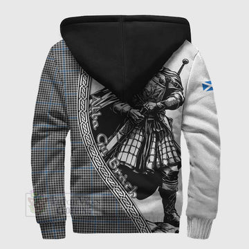Gladstone (Gladstanes) Tartan Clan Crest Sherpa Hoodie with Highlander Warrior Celtic Style - Tartan Vibes Clothing