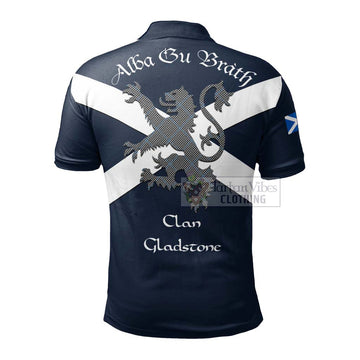 Gladstone (Gladstanes) Tartan Lion Rampant Polo Shirt Proudly Display Your Heritage with Alba Gu Brath and Clan Name - Tartan Vibes Clothing
