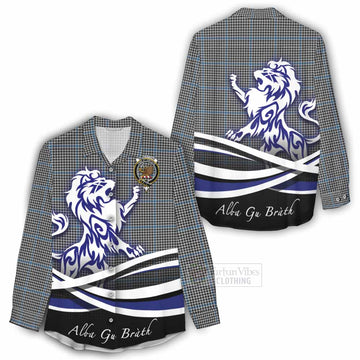 Gladstone (Gladstanes) Tartan Women's Casual Shirt with Alba Gu Brath Regal Lion Emblem - Tartan Vibes Clothing