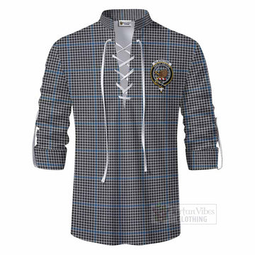 Gladstone (Gladstanes) Tartan Ghillie Kilt Shirt with Family Crest DNA In Me Style - Tartan Vibes Clothing