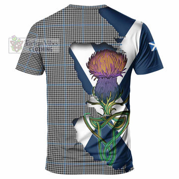 Gladstone (Gladstanes) Tartan Family Crest T-Shirt Scottish Thistle Celtic Inspired