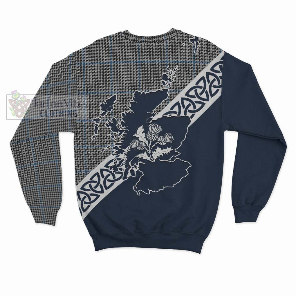 Gladstone (Gladstanes) Tartan Sweatshirt Featuring Thistle and Scotland Map - Tartan Vibes Clothing