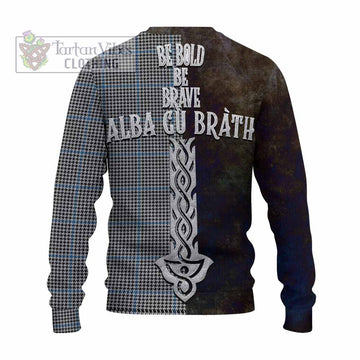 Gladstone (Gladstanes) Tartan Family Crest Knitted Sweater Alba Gu Brath Be Brave Lion Ancient Style - Tartan Vibes Clothing