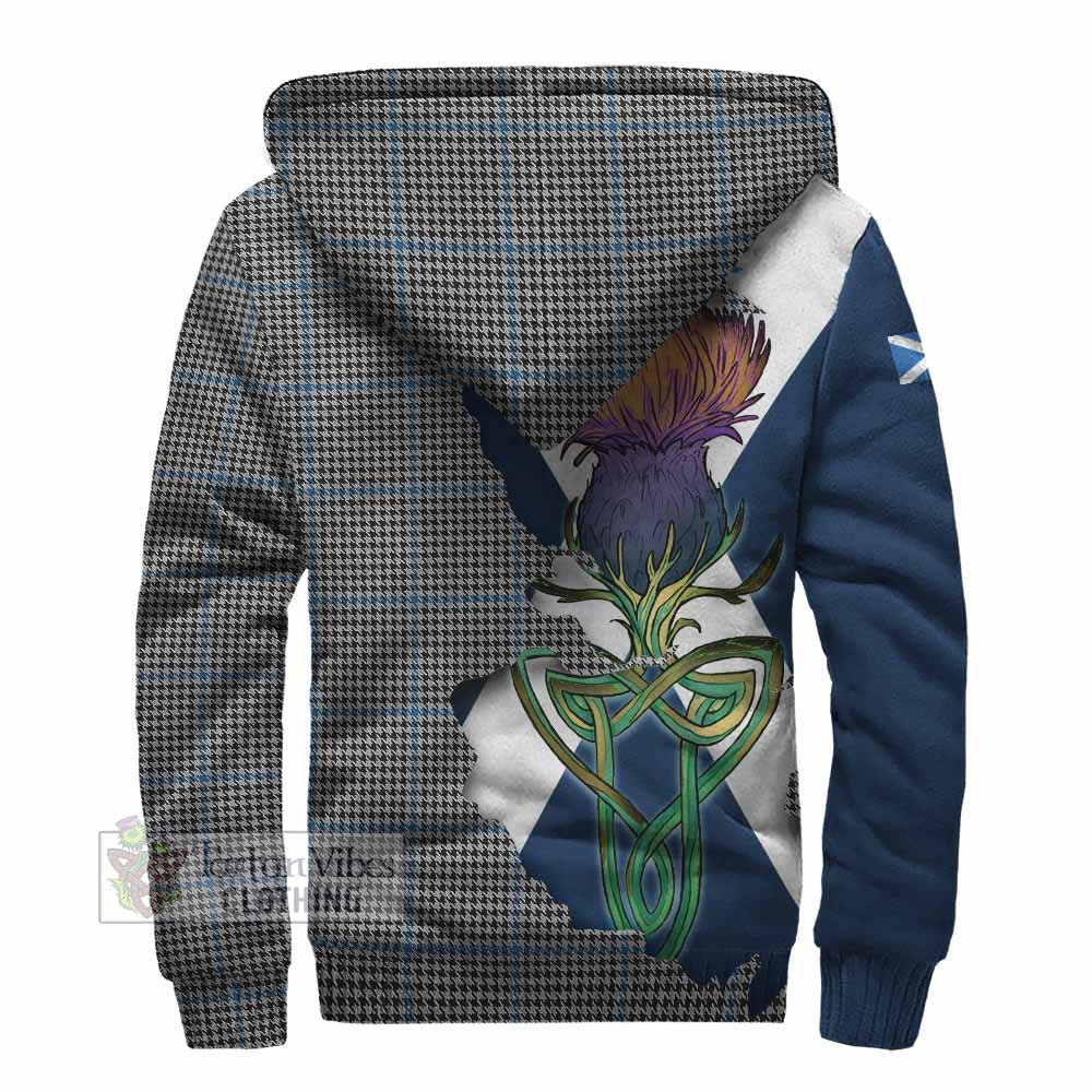 Gladstone (Gladstanes) Tartan Family Crest Sherpa Hoodie Scottish Thistle Celtic Inspired - Tartan Vibes Clothing