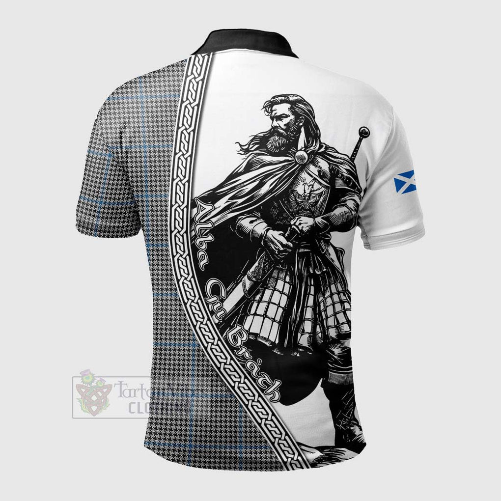 Gladstone (Gladstanes) Tartan Clan Crest Polo Shirt with Highlander Warrior Celtic Style - Tartan Vibes Clothing