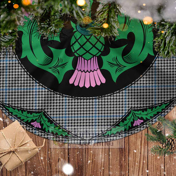 Gladstone (Gladstanes) Tartan Christmas Tree Skirt Scottish Thistle Style - Tartan Vibes Clothing