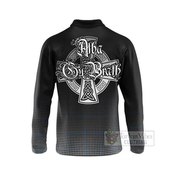 Gladstone (Gladstanes) Tartan Long Sleeve Polo Shirt Featuring Alba Gu Brath Family Crest Celtic Inspired - Tartan Vibes Clothing