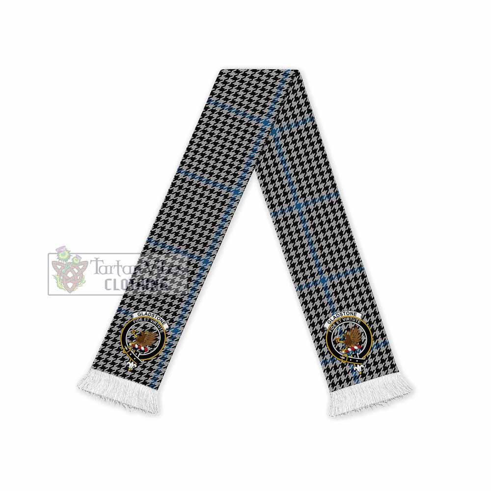 Gladstone (Gladstanes) Tartan Ruffneck Scarf with Family Crest - Tartan Vibes Clothing