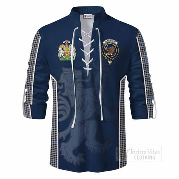 Gladstone (Gladstanes) Tartan Ghillie Kilt Shirt with Family Crest and Lion Rampant Vibes Sport Style - Tartan Vibes Clothing