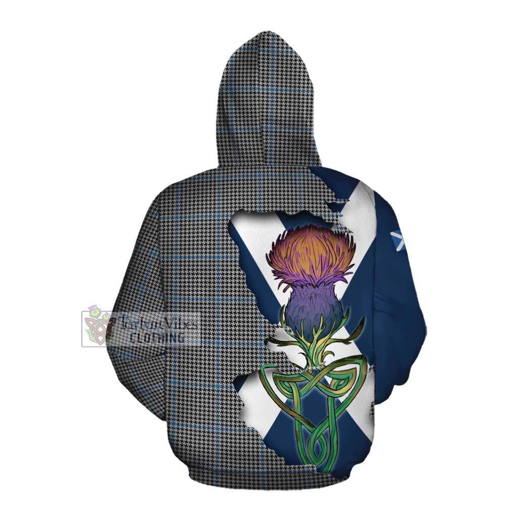 Gladstone (Gladstanes) Tartan Family Crest Cotton Hoodie Scottish Thistle Celtic Inspired Pullover Hoodie - Tartan Vibes Clothing