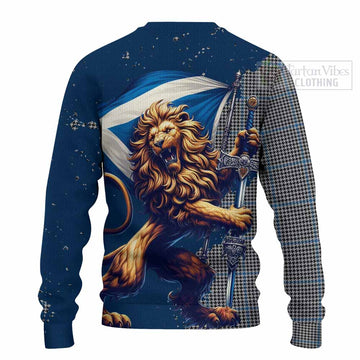Gladstone (Gladstanes) Tartan Family Crest Knitted Sweater with Scottish Majestic Lion - Tartan Vibes Clothing